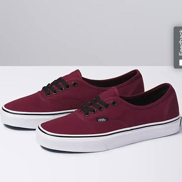 Vans Authentic Port Royale Red Unisex Low Lace Up Skate Shoes Sneakers - Picture 1 of 6